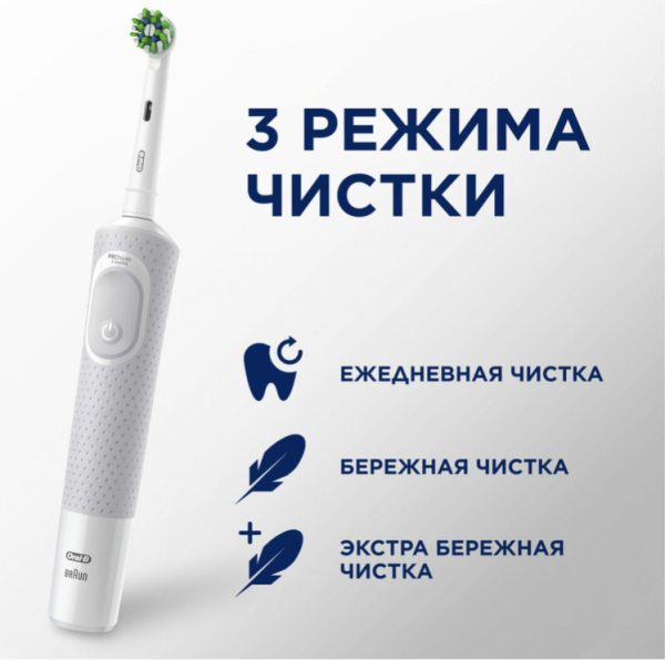 Зубная щетка электрическая ORAL-B (Орал-би) Vitality Pro, 1 насадка, белая